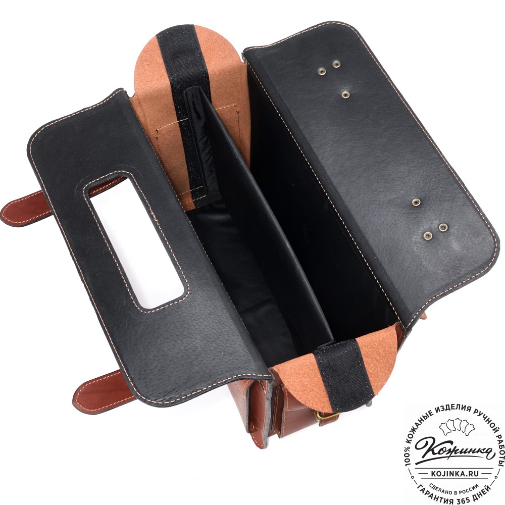 Кожаный портфель-кофр  "Универсал"  (коньяк)